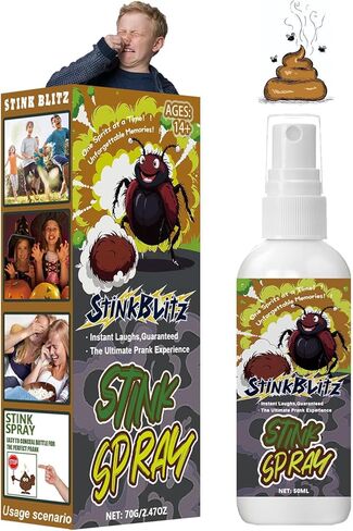 Interesting Stinky Spray, Smelly Funny Sprey, Tricky Liquid Sprey 50ML Portable Smelly Spray Pranks for Office Jokes, Realistic Odor, Practical Jokes for Adults Ages 14+ in Saudi Arabia