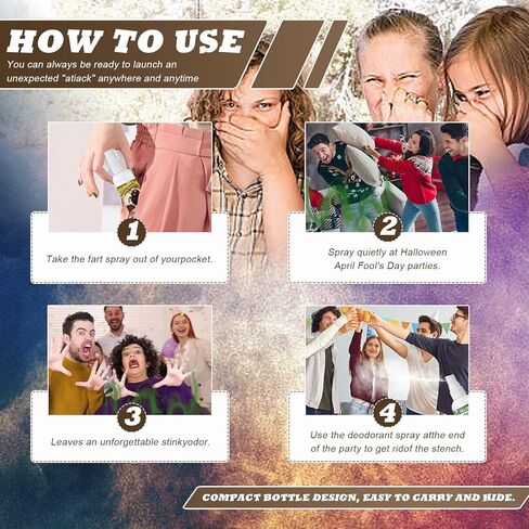 Interesting Stinky Spray, Smelly Funny Sprey, Tricky Liquid Sprey 50ML Portable Smelly Spray Pranks for Office Jokes, Realistic Odor, Practical Jokes for Adults Ages 14+ in Saudi Arabia