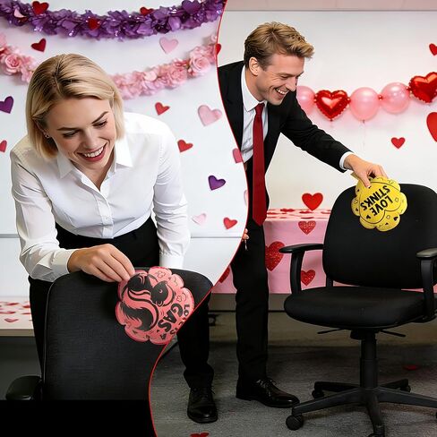 12 Pack Valentine's Day Whoopee Cushions Set, Skunk Whoopee Cushion with Self Sealing Bag Packaging Card Head, Valentine Fart Prank Kit Toys Party Favors Novelty Trick Joke Gift for Office Home in Saudi Arabia