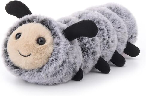 Apricot Lamb Happy Caterpillar Stuffed Animals for Kids, Soft Cute Plush Toys for Baby Girl and Boy, 7.9 Inches in Saudi Arabia