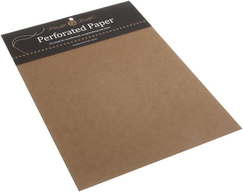 Mill Hill PP3 14 Count Perforated Paper, 9 by 12-Inch, Antique Brown, 2 Per Package in Saudi Arabia