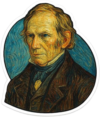 (3 Pack) Henry Clay Post-Impressionist Gogh Style Sticker (2.75" x 3.25") in Saudi Arabia