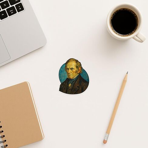 (3 Pack) Henry Clay Post-Impressionist Gogh Style Sticker (2.75" x 3.25") in Saudi Arabia