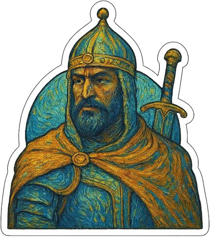 (3 Pack) Saladin Inspired Post-Impressionist Gogh Style Sticker (2.75" x 3.25") in Saudi Arabia