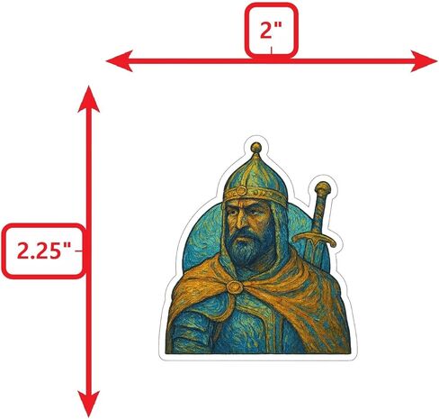 (3 Pack) Saladin Inspired Post-Impressionist Gogh Style Sticker (2.75" x 3.25") in Saudi Arabia