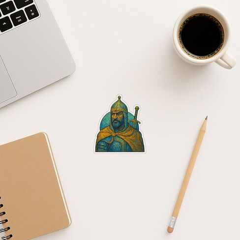 (3 Pack) Saladin Inspired Post-Impressionist Gogh Style Sticker (2.75" x 3.25") in Saudi Arabia