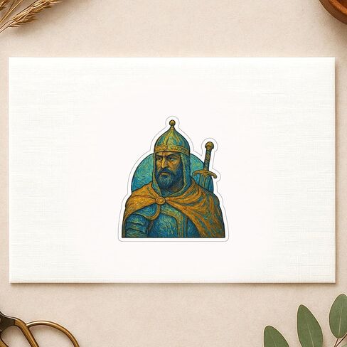 (3 Pack) Saladin Inspired Post-Impressionist Gogh Style Sticker (2.75" x 3.25") in Saudi Arabia