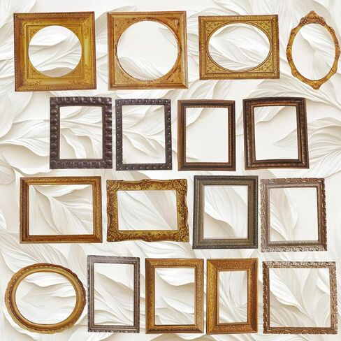 180 Pcs Vintage Frame Decorative Stickers Scrapbook Frames Stickers Retro Photo Border Paper for DIY Journal Planners Wedding Albums Diary Embellishment (Metallic) in Saudi Arabia