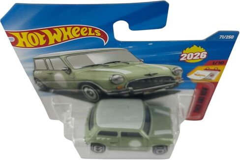 Hot Wheels Austin Mini Cooper S [أخضر] آنذاك والآن 1/10، 71/250، جديد لعام 2026! لعبة سيارة مصبوبة بمقياس 1:64 in Kuwait