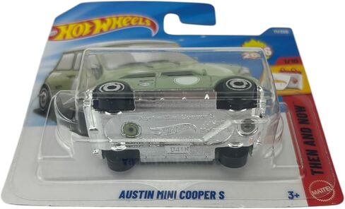 Hot Wheels Austin Mini Cooper S [أخضر] آنذاك والآن 1/10، 71/250، جديد لعام 2026! لعبة سيارة مصبوبة بمقياس 1:64 in Kuwait