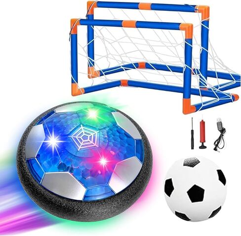 Foneso 3-in-1 Hover Soccer Ball, Kids Toddler Hockey Set with LED Lights,Indoor & Outdoor Toys for Kids, Soccer Gift for 3 4 5 6 7 8 9+ Year Old Boys Girls Birthday Gifts in Saudi Arabia