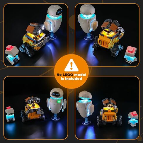 ضوء LIGHTAILING لـ Lego-43279 Wall-E وEVE - سهل التركيب، أسلاك مخفية، ديكور منزلي وجاهز للهدايا (النموذج غير متضمن) in Saudi Arabia
