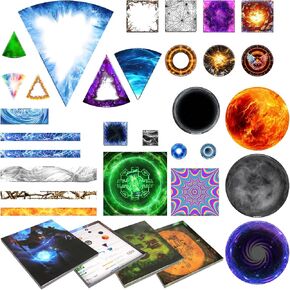 Area of Effect Spell Templates Set of 15 (Included Cube, Cone, Circle, and Line) Acrylic AOE Damage Marker Tabtop RPG Gaming Accessories for Dungeons and Dragons, Pathfinder, D&D in Kuwait