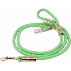 مقود حبل للكلاب من ليلي بوليتزر، مقود كلب شديد التحمل بطول 6 بوصات مع سحر ذهبي وشرابة منقوشة (منزل لحاف مجنون) in Kuwait