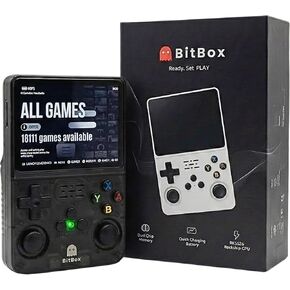 BitBox R36S ArkOs Authentic Retro Handheld Arcade Console - Built-in 20,000 Games & 64GB, 3.5 Inch IPS Screen, Ready to Play! (128gb White) in Saudi Arabia