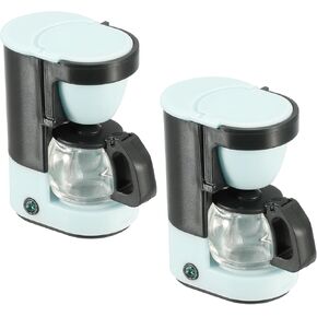 2Pcs Miniature Play Kitchen Accessory, Plastic Coffee Maker Dollhouse Cookware Food Accessories Perfect for Role Play & Decoration & Photography & Collectibles, Blue in Kuwait