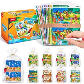 JoyCat 24 Pack Spot the Difference Game Cards Party Favors for Kids, Goodie Bags Stuffers, Classroom Prizes Rewards for Students, Birthday Gift Bulk, Boys Girls in Saudi Arabia
