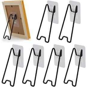 6-Pack Adjustable Picture Frame Easel Stands, Heavy Duty Stainless Steel Photo Frame Holder Back with Self-Adhesive for 5.9 to 10.2 inch Frames in Kuwait