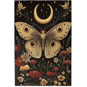 Cafemira 1000 Pieces Jigsaw Puzzles for Adults,Golden Winged Moth & Floral Mystery Wall Decor,Great for Relaxation and Display,Every Piece is Unique,Exercise Hands On Skills and Thinking in Saudi Arabia