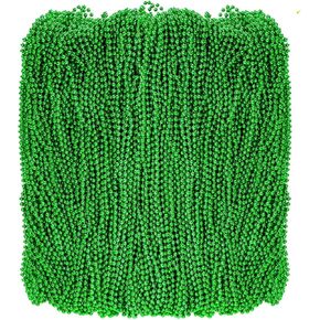 50 قطعة من إكسسوارات يوم القديس باتريك، عقد من الخرز الأخضر لعيد القديس باتريك، مقاس 31.5 بوصة من الخرز المستدير قلادات القديس باتريك الأيرلندية بكميات كبيرة in Kuwait