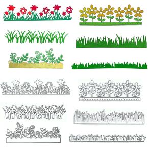 6Set Grass Edge Metal Cutting Dies for Scrapbooking Craft Flower Embossing Template Stencils for DIY Album Card Making Decor Craft Photo Album in Kuwait