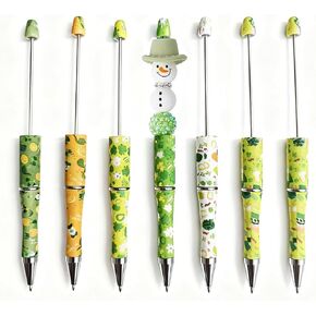 Diy Pens Beadable Pens Clover Seed Pen Craft Beading Pen,12-Pack Leaf Clover Pens Creative leaves Ballpoint Pen, Bulk Stationery for Arts & Crafts, Party Favors, Supplies in Kuwait