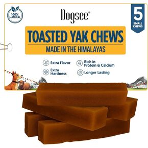 Dogsee Toasted Yak Cheese Himalayan Dog Chews (Large- 4 Chews) | Extra Long-Lasting | Double Cooked for Extra Smoky Cheese Flavor | Rich in Protein & Calcium | Easy to Digest | for Cleaning Teeth in Kuwait