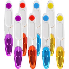 8Pcs U Shaped Portable Scissors, Thread Snips Yarn Scissors with Protective Safety Cover, Thread Snips for Sewing, Stitch Trimming, Crafting, Embroidery, and Knitting in Kuwait