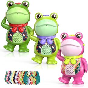 أجهزة اتصال لاسلكية للأطفال قابلة لإعادة الشحن، عبوة من 3 قطع، لعبة ضفدع تحية لطيفة، مجموعة لعب للأطفال الصغار في الأماكن المغلقة والخارجية مع ملصقات، هدية عيد ميلاد لـ 3 4 5 6 7 8 سنوات من الفتيات والأولاد in Kuwait