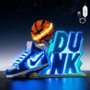 Kyglaring LED Light Kit Compatible with Lego Nike Dunk 43008 Building Blocks, Upgrade Touch Control & Dimming, Lights Only, Model Set Not Included, Touch Version in Saudi Arabia