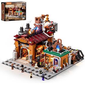 Steampunk Ore Factory Lighting Building-Bricks Set, 3138 Pcs Interactive Mechanical Factory Collection Display Set for Adults and Steampunk Lovers in Kuwait