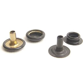 Snap Set with Extra Long Posts for Thick Fabric or Carpet, Black Oxide, Military Black Finish (20 of Each Piece) in Saudi Arabia