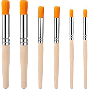 6 Pcs Wooden Stencil Brushes for Stenciling Natural Wood Bristle Template Art Paint Brushes Washable Bristle Stencils Brush for Stenciling Acrylic Oil Watercolor DIY Art Crafts Wood Paint Template in Saudi Arabia