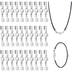 PH PandaHall 30pcs 18K Gold Plated Cord End Caps with Lobster Clasp Stainless Steel Jewelry Connectors 3.2cm Length 3.5mm Inner Diameter for Bracelet Necklaces Making Birthday Gifts Jewelry Supplies in Kuwait
