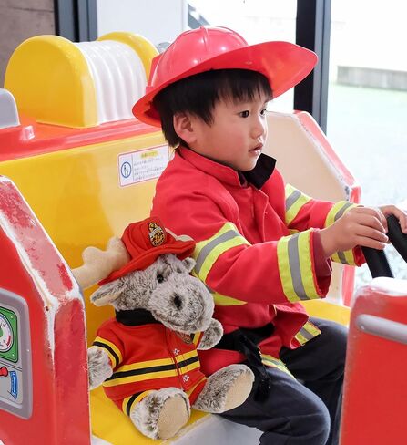 DolliBu Sitting Brown Moose Firefighter Stuffed Animal with Name Personalization - Super Soft Moose with Red Fireman Costume Outfit and Fireman Hat, Cute Fire Fighter Doll Plush Toy for Kids - 8 Inch in Saudi Arabia