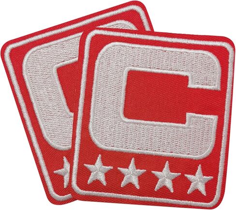 Captain Iron on Patches, Sew On/Iron On Embroidered Captain Patches for Jerseys, Clothes, Hats, Bags(White&Gold) in Kuwait