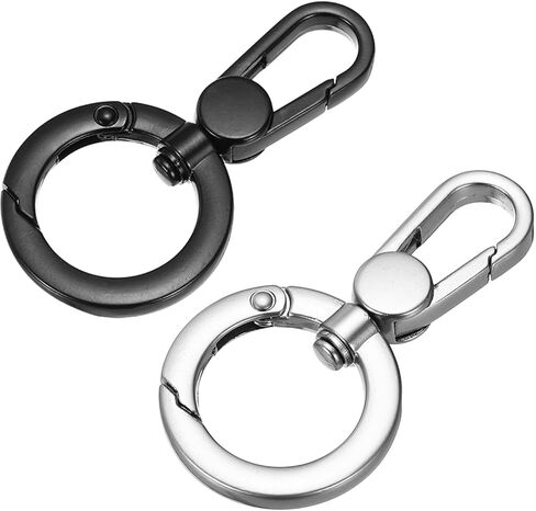 PATIKIL 2 Pcs Double Opening Snap Hooks Swivel Keychain Clasp Clips Metal Swivel Lobster Claw Clasp for Jewelry Making Crafts Backpack Bag Strap Phone Case, Rose Gold in Saudi Arabia