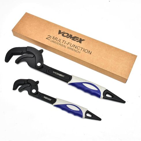 مجموعة مفاتيح عدة عالمية قابلة للتعديل من قطعتين من فوميكس، مناسبة لمفصل انزلاق/مضخة مياه/زرادية مفاصل اخدود، مقاس صغير مفتوح 0.55-1.18 انش، حجم كبير مفتوح 1.2-2.36 انش، 3 اسنان جانبية in Kuwait