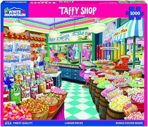 White Mountain Taffy Shop Puzzle 1000 Piece Vintage Jigsaw Puzzles for Adults and Families in Saudi Arabia