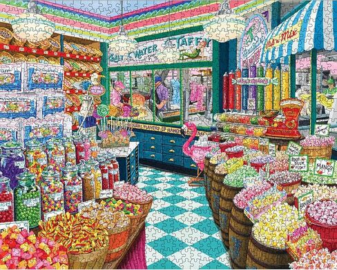 White Mountain Taffy Shop Puzzle 1000 Piece Vintage Jigsaw Puzzles for Adults and Families in Saudi Arabia