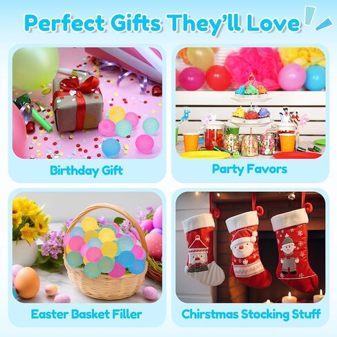 24 Pcs Textured Mini Stress Balls 1.6 Sensory Memory Gel Fidget Soft Ball for Adults Quiet Anxiety Relief Squeeze Balls for Hand Exercise Party Supplies Gifts, 4 Colors in Kuwait