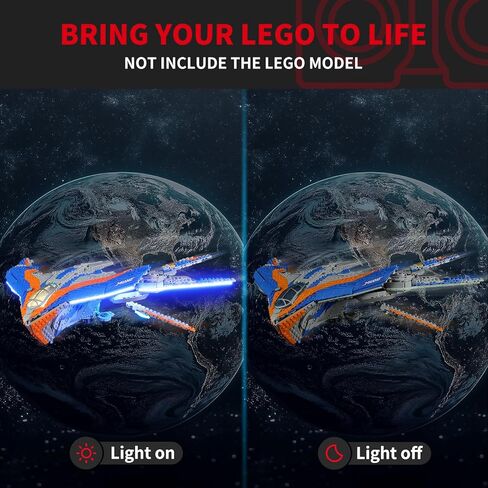 BRIKSMAX 2.0 Light Kit for Guardians of The Galaxy: The Milano - Innovative LED Lighting Compatible with Lego Marvel 76286 - Set Not Included in Saudi Arabia