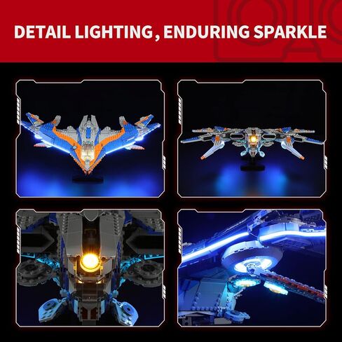 BRIKSMAX 2.0 Light Kit for Guardians of The Galaxy: The Milano - Innovative LED Lighting Compatible with Lego Marvel 76286 - Set Not Included in Saudi Arabia