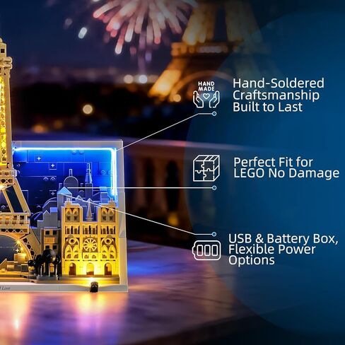 YEABRICKS LED Light for Lego-21064 Lego Architecture Paris – City of Love Building Blocks Model (Building Set NOT Included) in Saudi Arabia