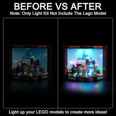 مجموعة إضاءة LED مطورة متوافقة مع مجموعة بناء طاولة الحرف Lego Minecraft، زخرفة الأضواء متوافقة مع Lego 21265، أفضل الهدايا للبالغين (النموذج غير متضمن) in Saudi Arabia