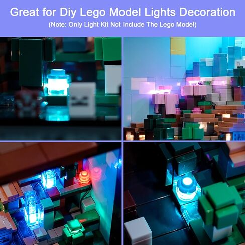 مجموعة إضاءة LED مطورة متوافقة مع مجموعة بناء طاولة الحرف Lego Minecraft، زخرفة الأضواء متوافقة مع Lego 21265، أفضل الهدايا للبالغين (النموذج غير متضمن) in Saudi Arabia