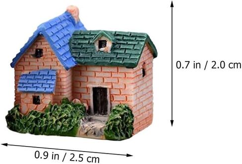 Garneck 4pcs Creative Mini House Resin Ornaments Plant Pots Home Decor Statues Micro Landscape Ornaments Aesthetic Room Decor in Saudi Arabia