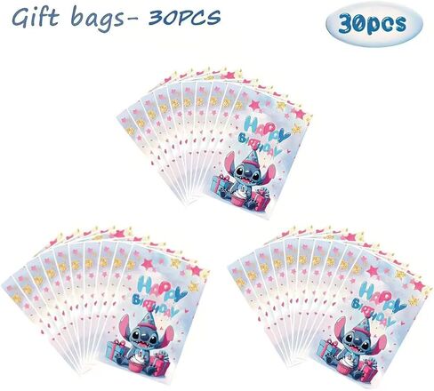 HANISNA For Stitch party gift bags 30PCS, supplies, and decorations. Perfect for cartoon parties, ideal for kids, and great for family events, prizes. in Saudi Arabia