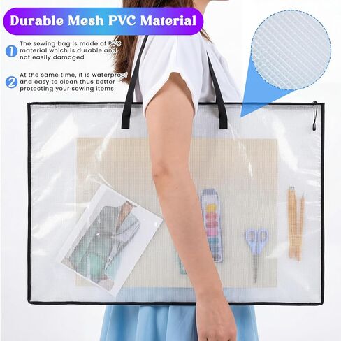 24 x 36 Inches Large Art Portfolio Bag, Portfolio Folder for Artwork with Zipper and Handle, Poster Storage Bag Mesh Folder Organizer for Poster, Scrapbook, Keepsake and Bulletin Board in Saudi Arabia