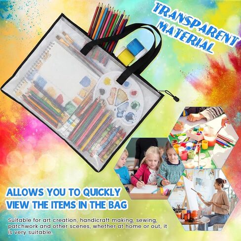 24 x 36 Inches Large Art Portfolio Bag, Portfolio Folder for Artwork with Zipper and Handle, Poster Storage Bag Mesh Folder Organizer for Poster, Scrapbook, Keepsake and Bulletin Board in Saudi Arabia
